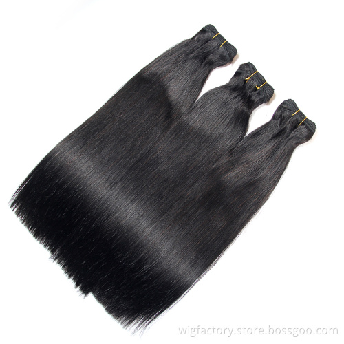 Top quality real mink hair bundles, very soft and smooth 100% human hair double drawn